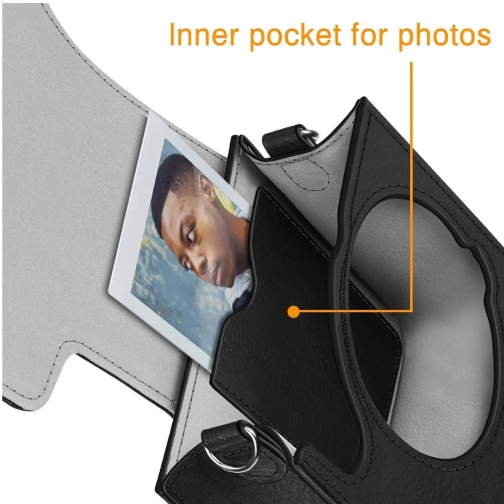Fujifilm Instax Mini 8 Mini 8+ Mini 9 Instant Camera Leather Case W/ Strap